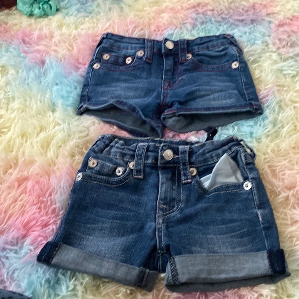 Little girls true religion shorts size 5